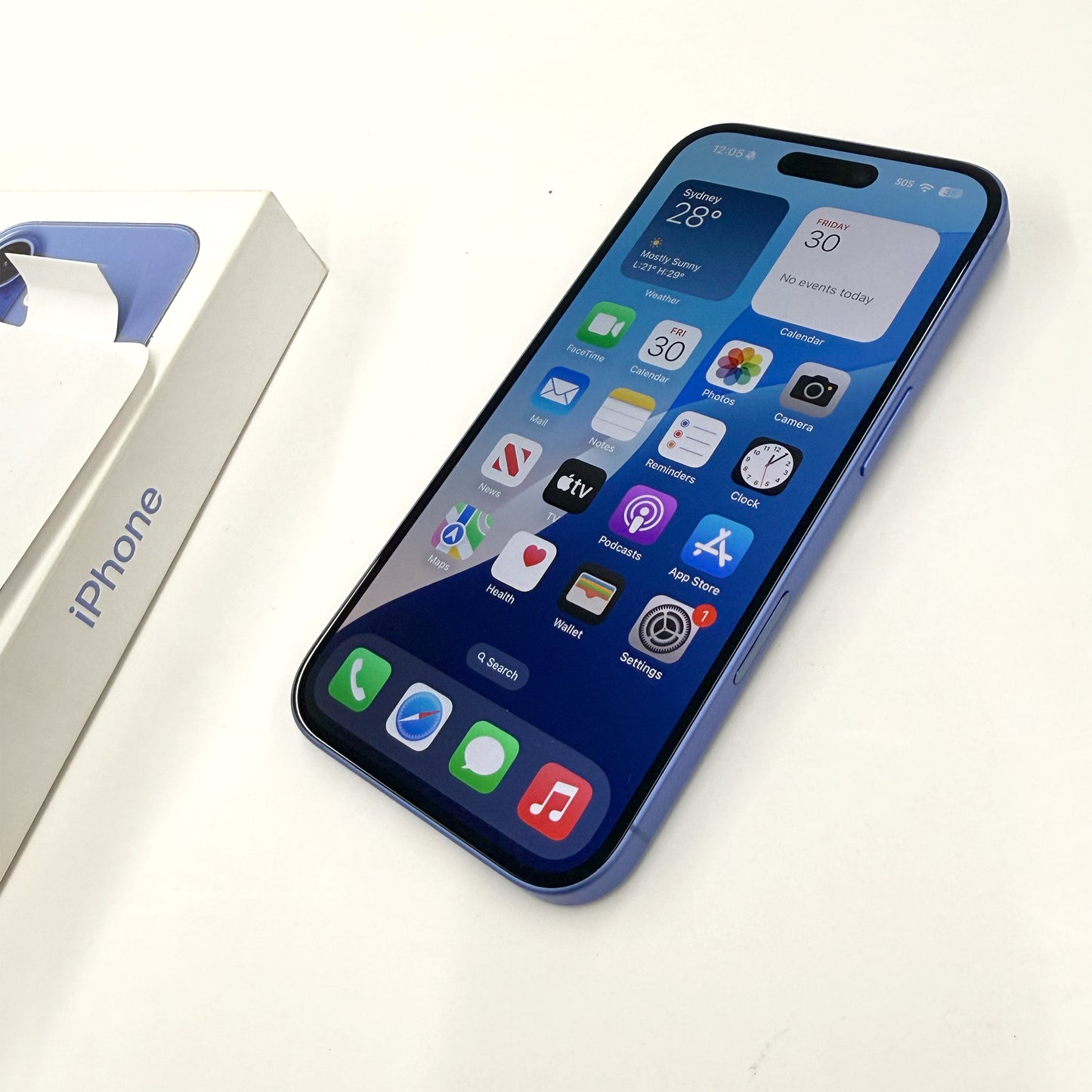iPhone 16 128GB Blue A+ Grade 100% Battery T8463
