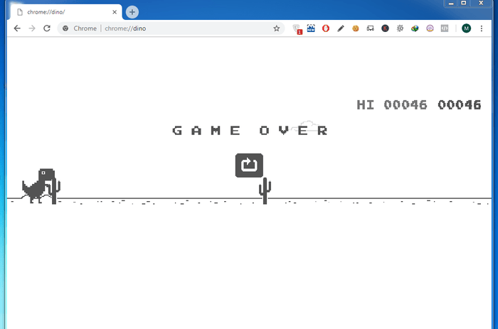 Enjoy the Hidden Dinosaur Game when Chrome is Offline? - trade.com.au