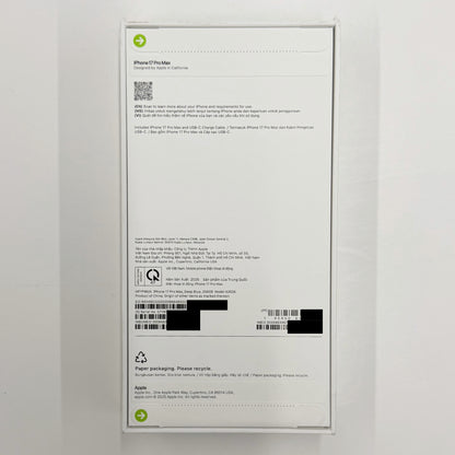 iPhone 17 Pro Max 256GB Deep Blue T8353 Sealed