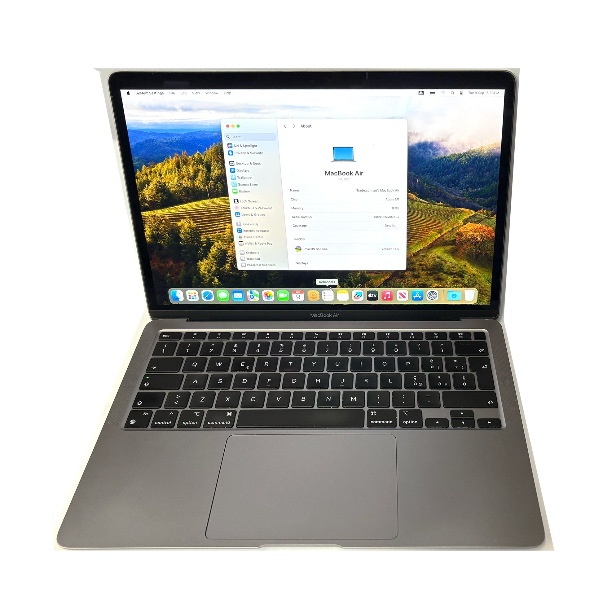 MacBook Air M1 13" (A2337) 256GB Space Grey 2020 - T8259