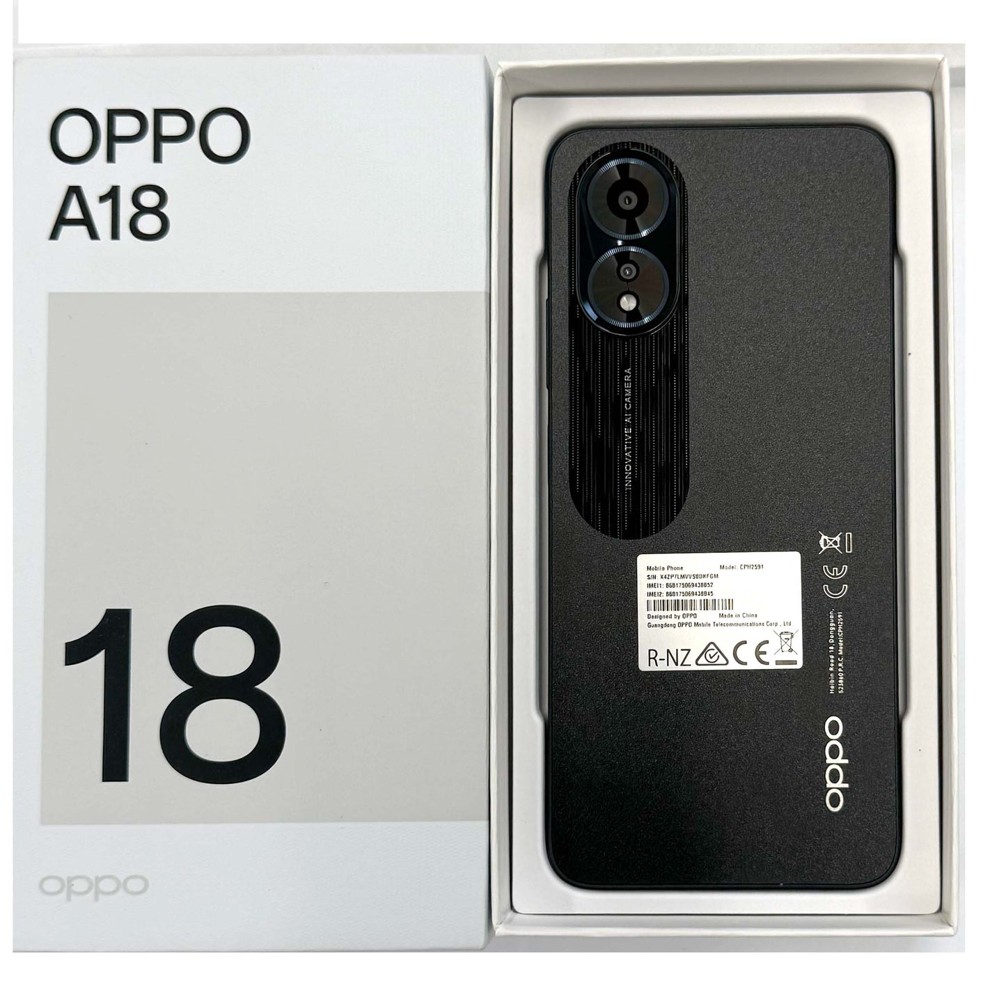 Oppo A18 128GB Glowing Black - T8320