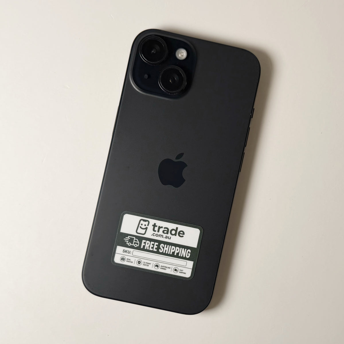 iPhone 15 128GB Black B Grade 89% Battery T8756