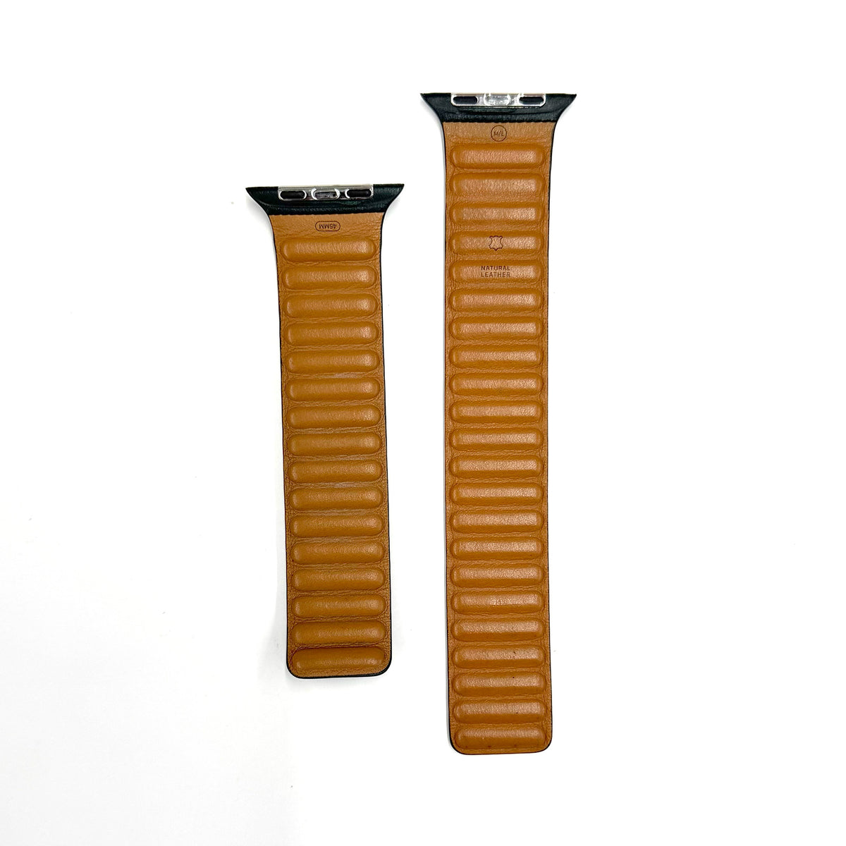 Apple Leather Link Original Watch Band 45mm M/L Green / Brown T8968
