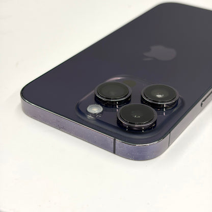 iPhone 14 Pro 128GB Deep Purple B Grade 100% Battery T8716