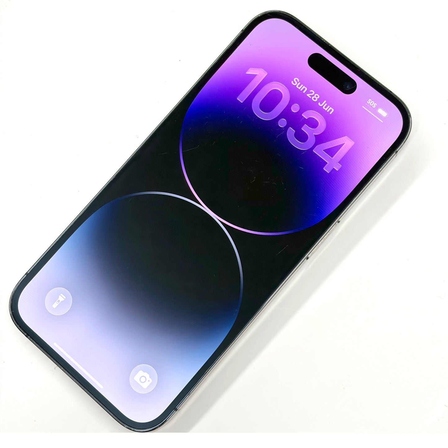 iPhone 14 Pro 128GB Deep Purple B Grade 100% Battery T8716