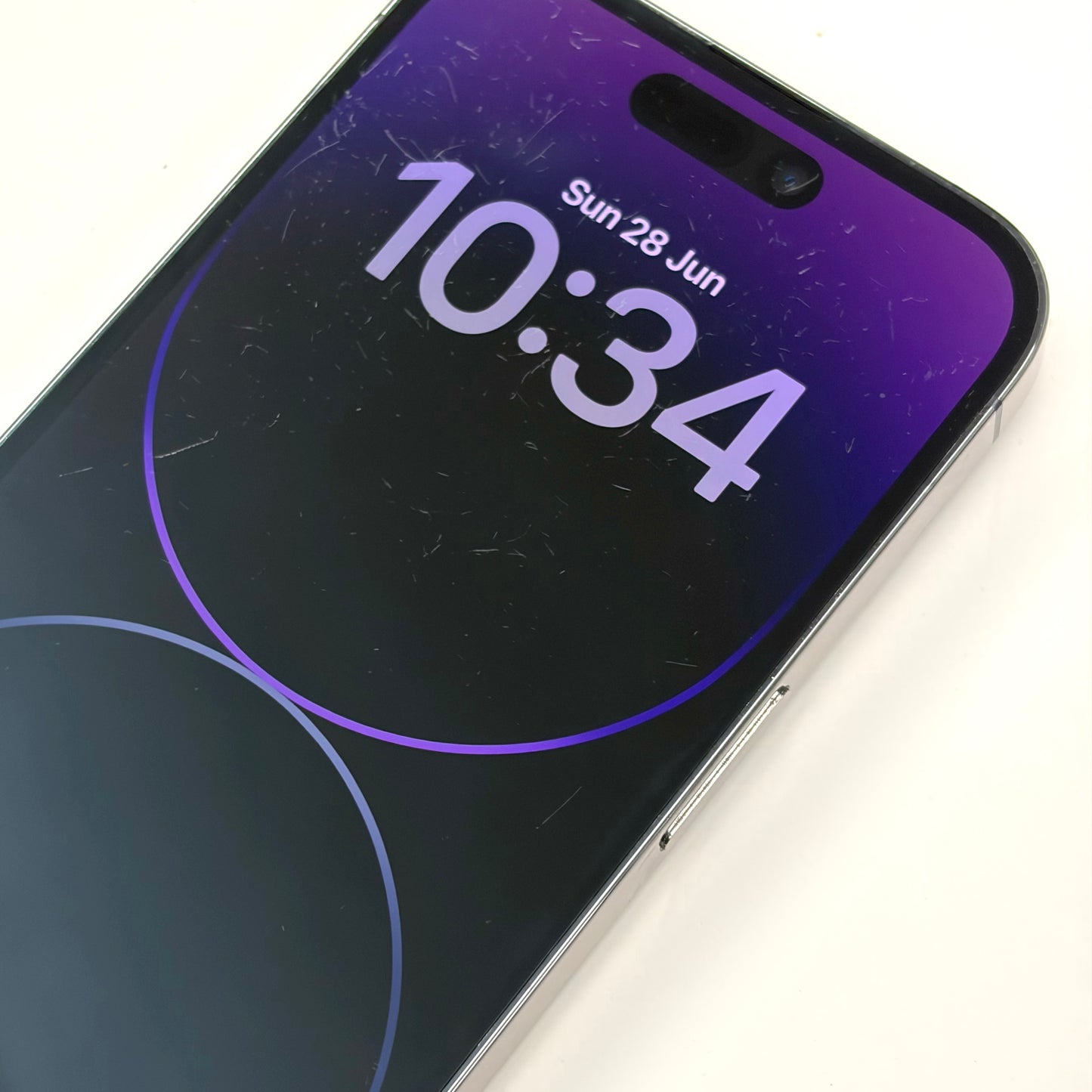 iPhone 14 Pro 128GB Deep Purple B Grade 100% Battery T8716