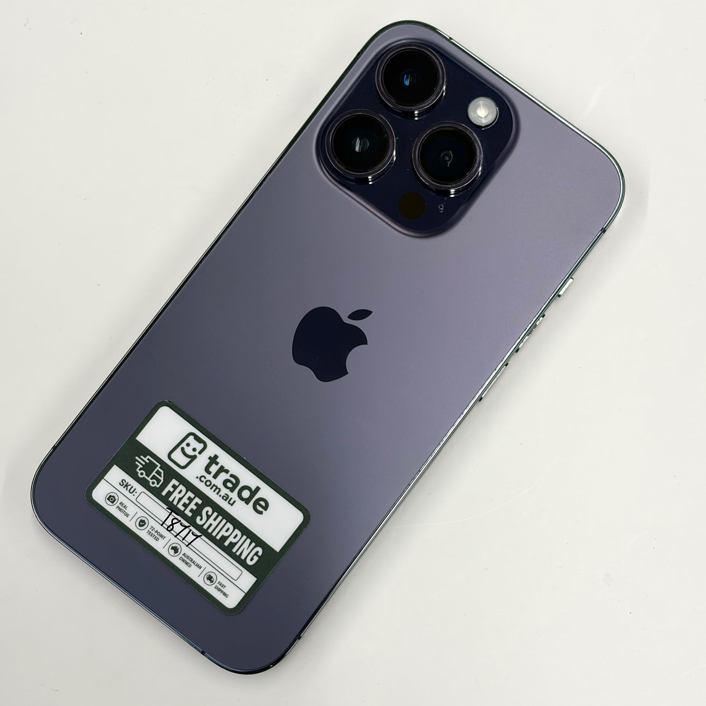 iPhone 14 Pro 128GB Deep Purple B Grade 100% Battery T8717