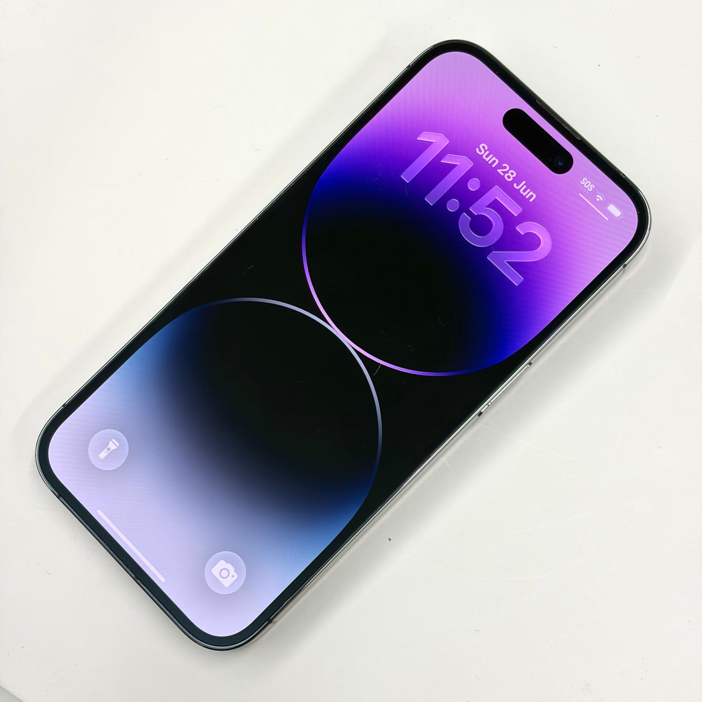 iPhone 14 Pro 128GB Deep Purple B Grade 100% Battery T8717