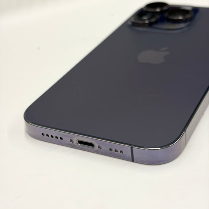 iPhone 14 Pro 128GB Deep Purple B Grade 100% Battery T8717