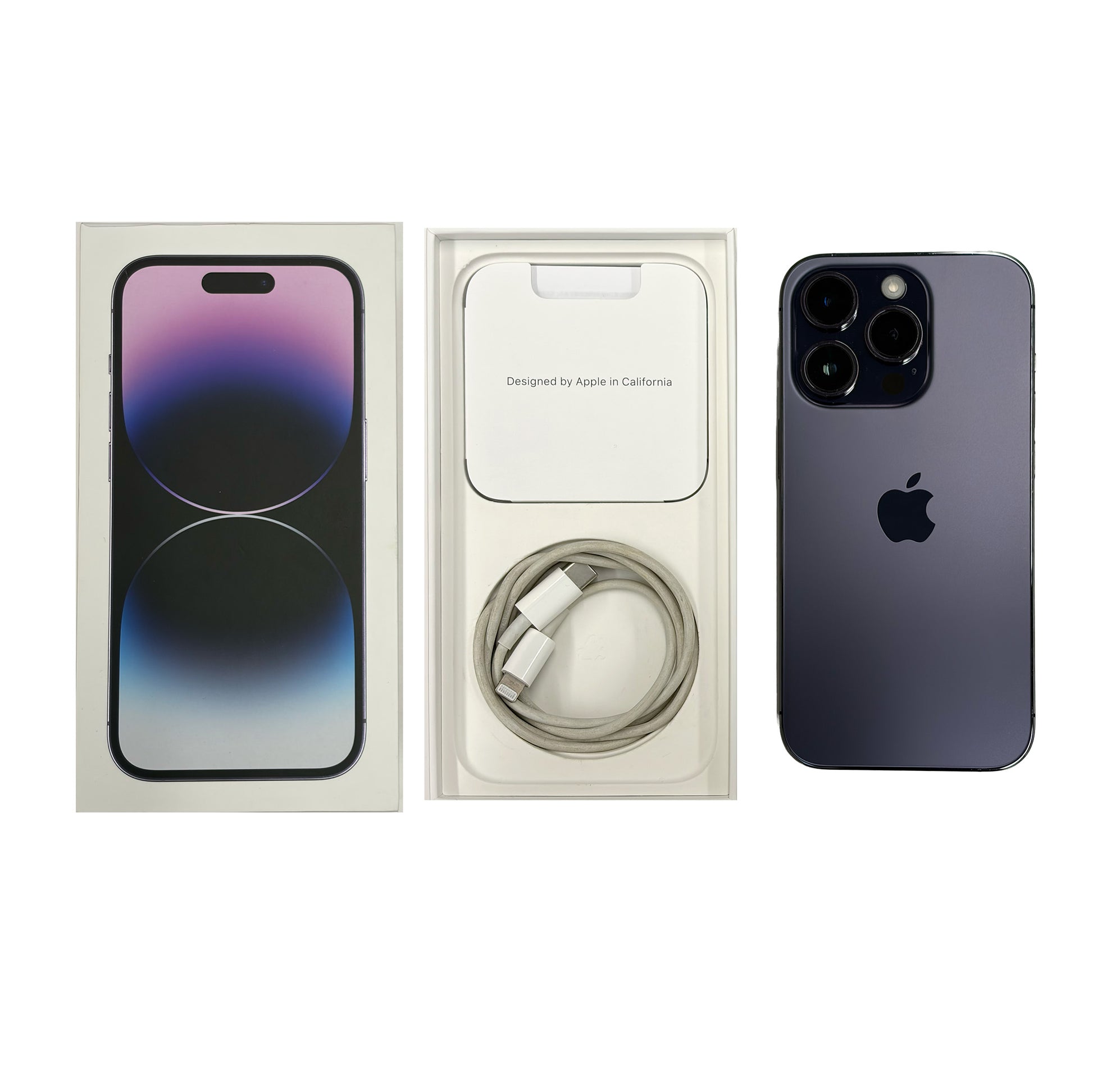 iPhone 14 Pro 256GB Deep Purple A- Grade 100% Battery - R-T8493