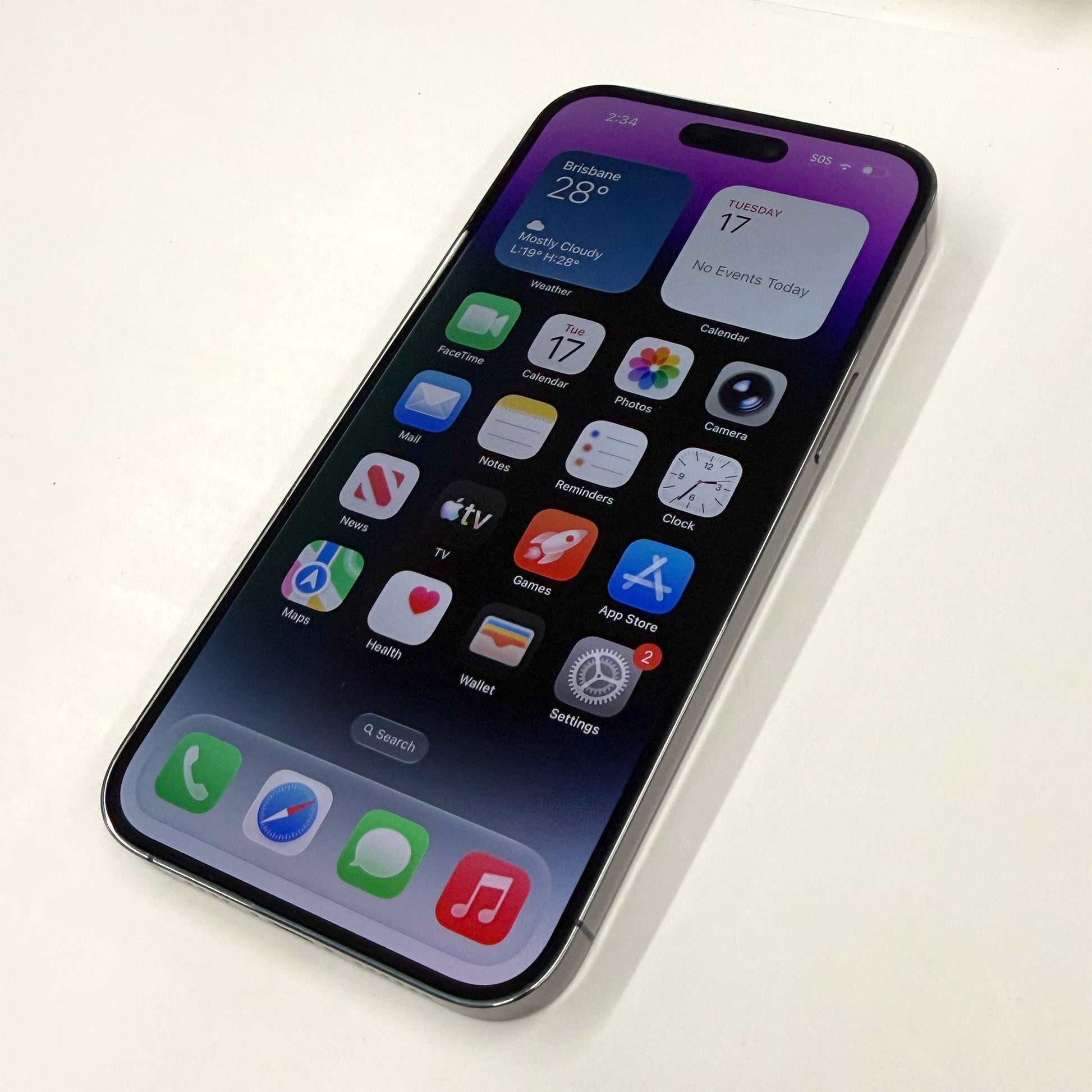 iPhone 14 Pro Max 256GB Deep Purple A- Grade 100% Battery T8498