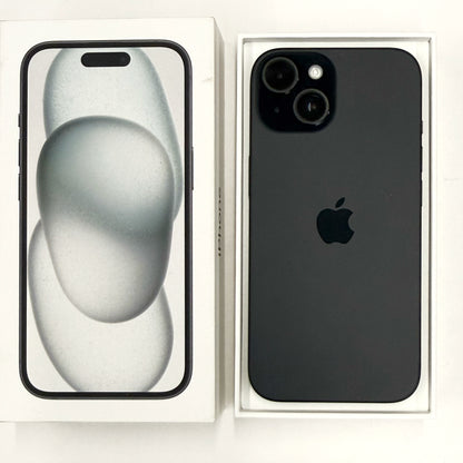 iPhone 15 256GB Black B+ Grade 100% Battery T8459