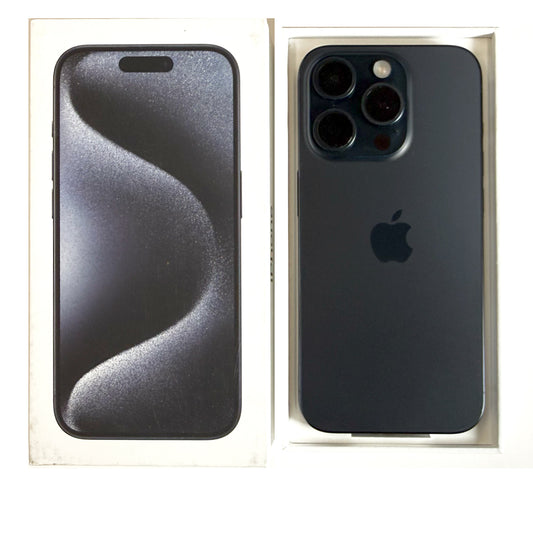 iPhone 15 Pro 128GB Blue Titanium 90% Battery T8439