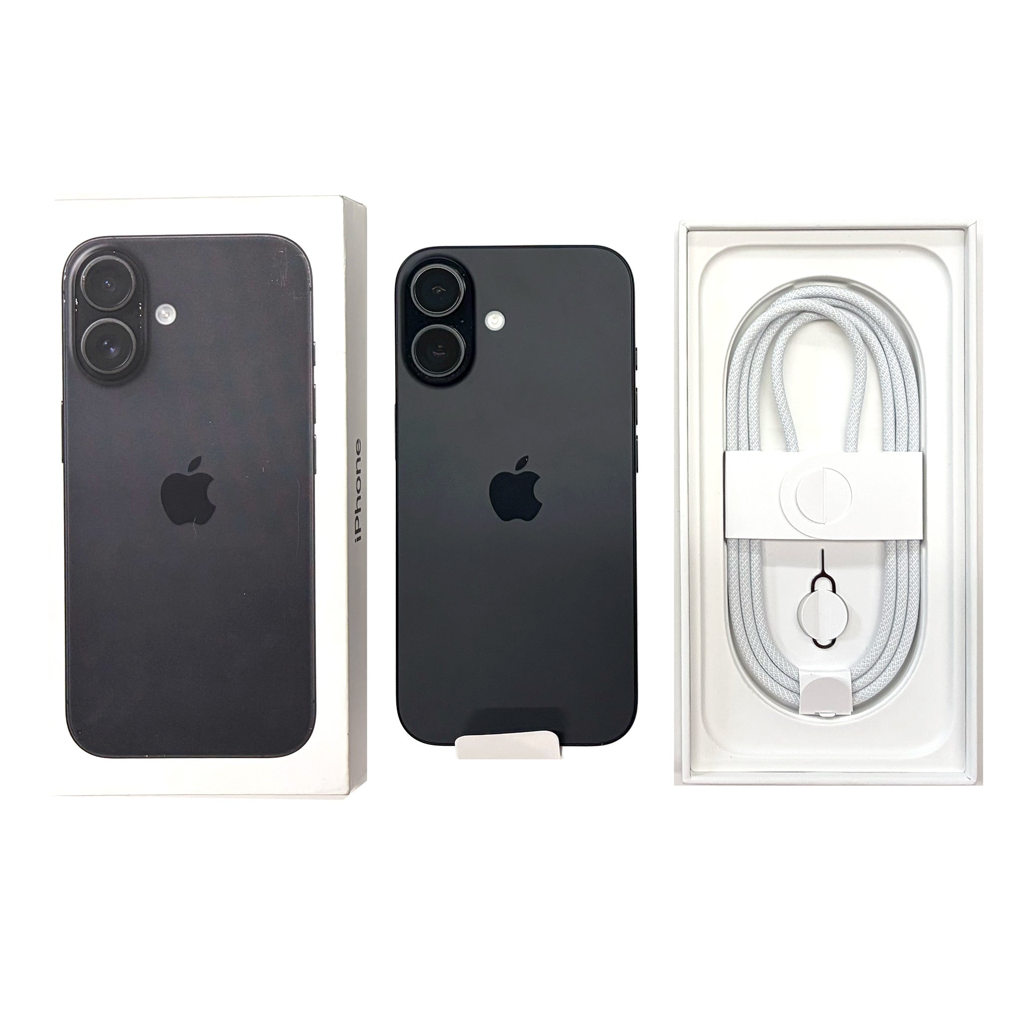 iPhone 16 128GB Black AGrade 94% Battery with Original box cable