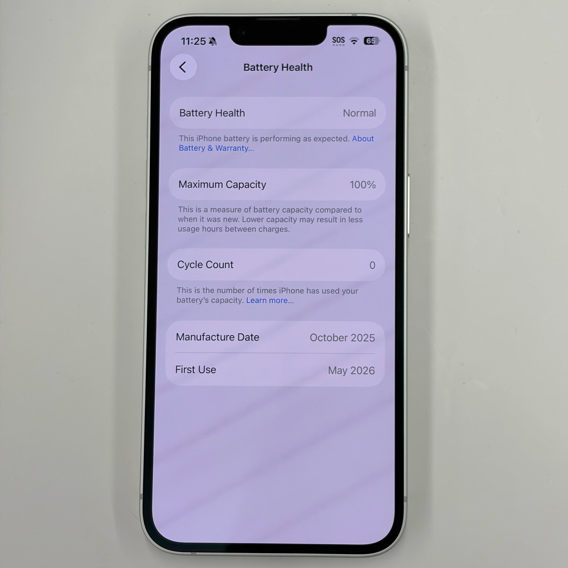 iPhone 16e 128GB White A Grade (Almost New) 100% Battery T8627