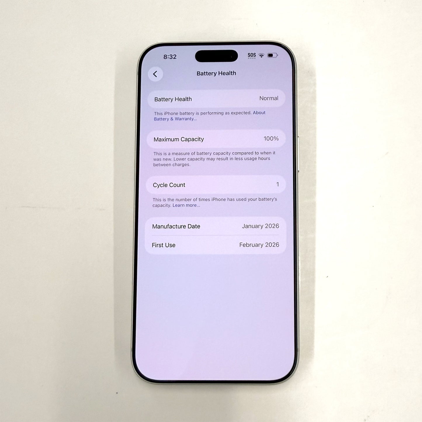 iPhone 17 Pro Max 256GB Silver As New with Box - T8500