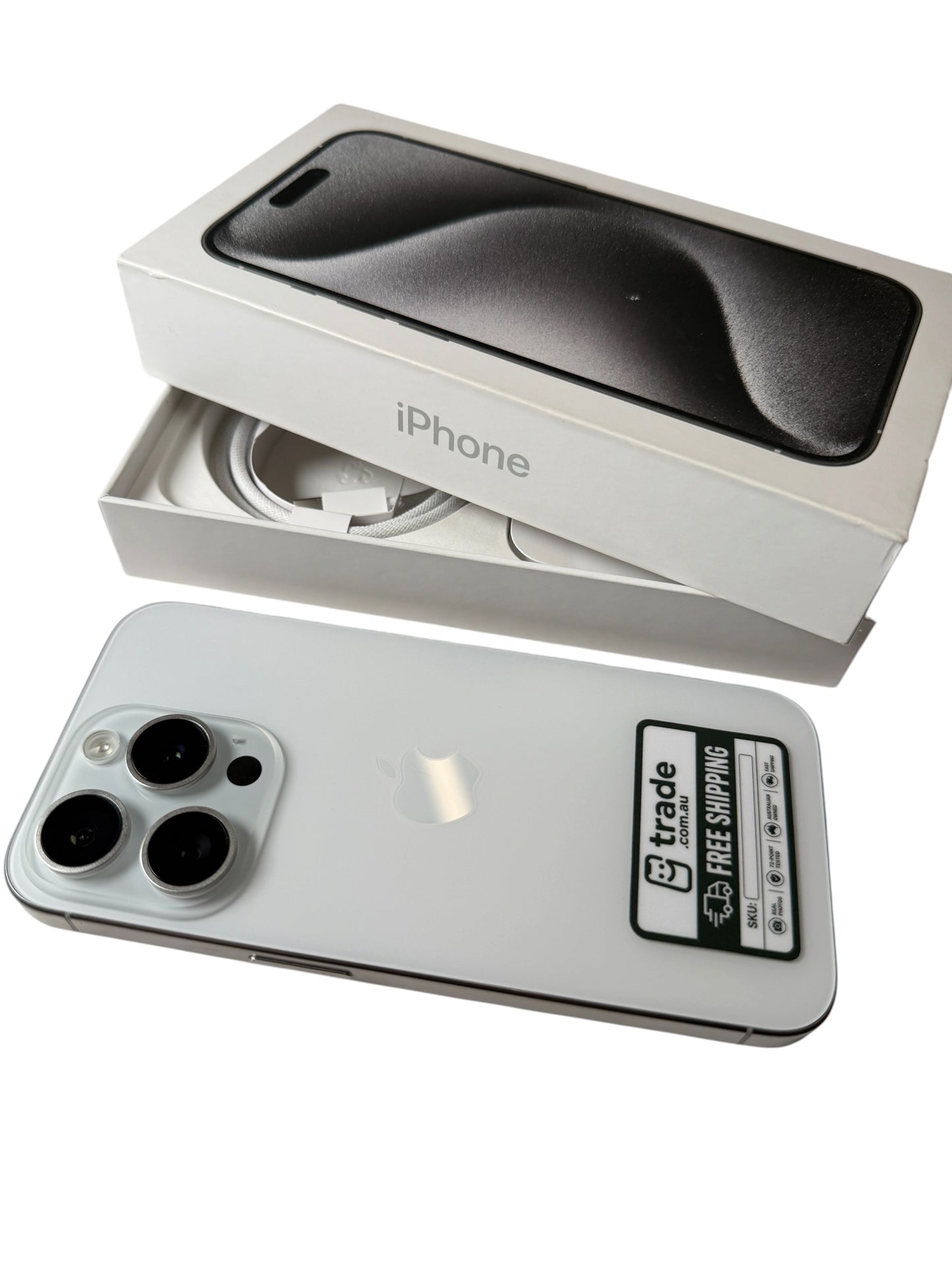 iPhone 15 Pro 256GB White Titanium 256GB B Grade 88% Battery
