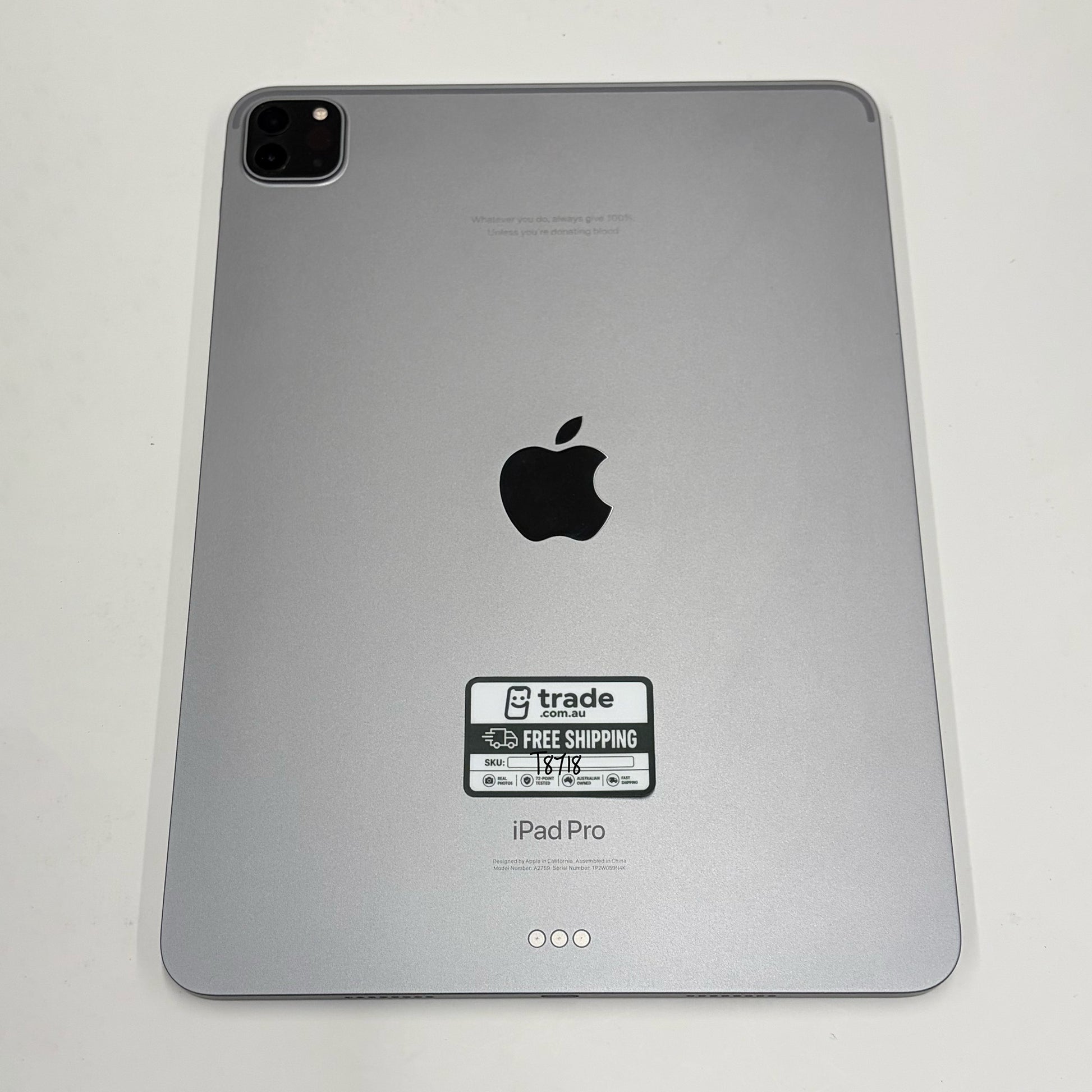 iPad Pro 11 (2022) 4th Gen 512GB Wifi Grey A Grade 99% Battery T8718