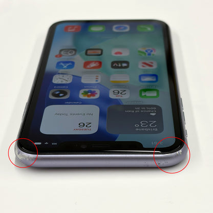 iPhone 11 64GB Purple C Grade 100% Battery T8642