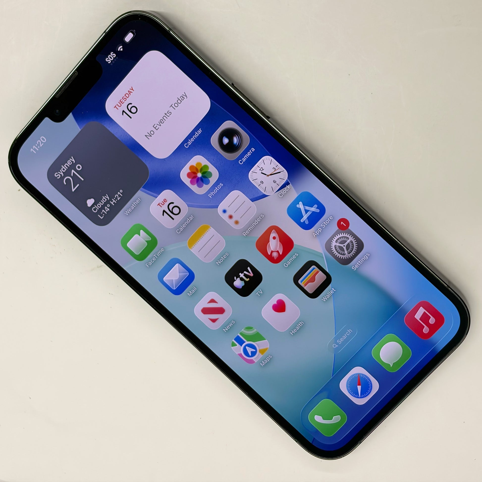 iPhone 13 Pro Max 128GB Alpine Green C Grade 100% Battery T8682
