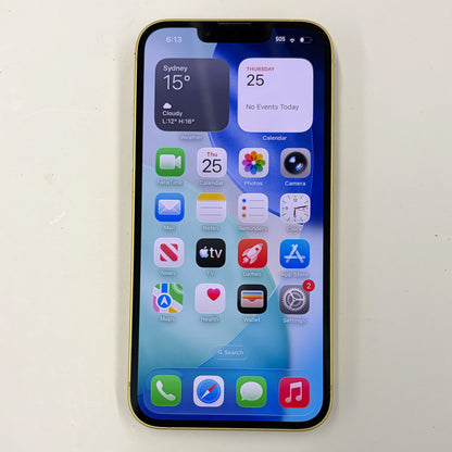 iPhone 14 128GB Yellow A Grade 100% Battery T8706