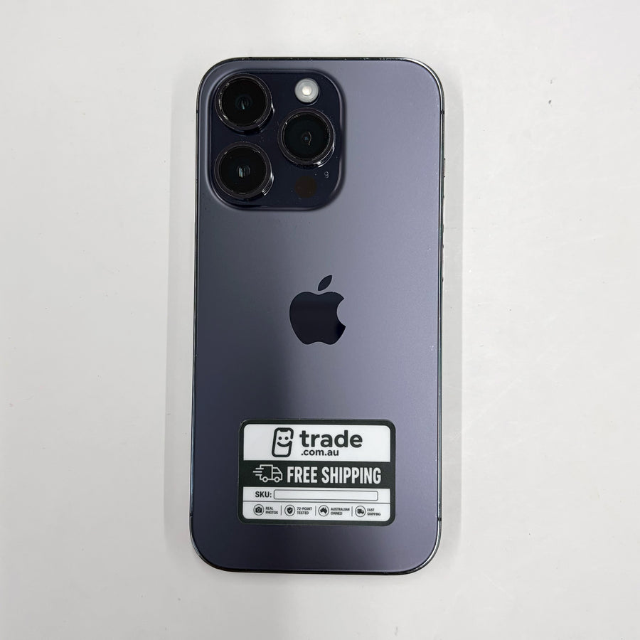 iPhone 14 Pro 128GB Deep Purple B Grade 100% Battery T8898