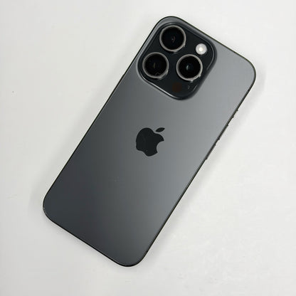iPhone 15 Pro 128GB Black Titanium A Grade 100% Battery T8895