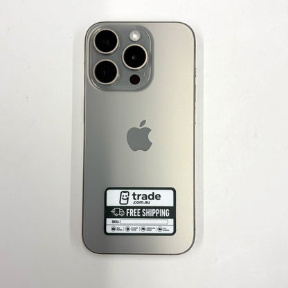 iPhone 15 Pro 128GB Natural Titanium 84% Battery (A Grade) T8934