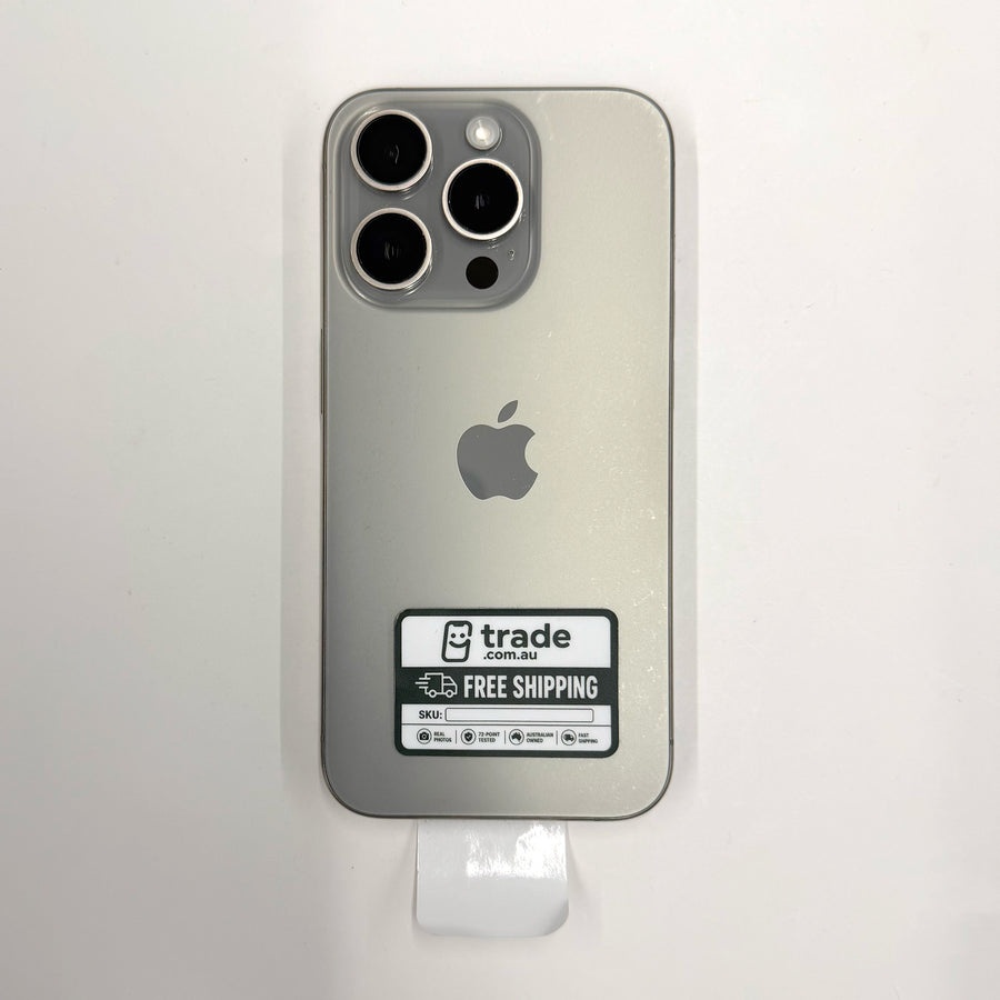 iPhone 15 Pro 128GB Natural Titanium 100% Battery (A Grade) T8951