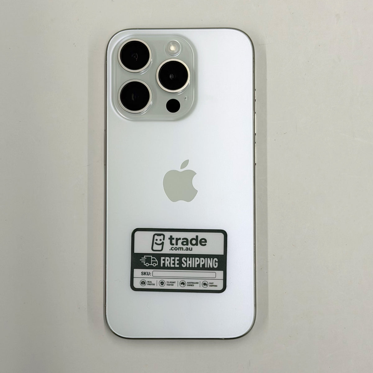 iPhone 15 Pro 256GB White Titanium 100% Battery (A Grade) T8949