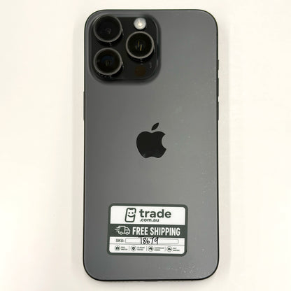 iPhone 15 Pro Max 1TB Black Titanium A Grade 100% Battery T8679