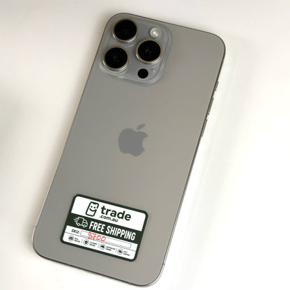 iPhone 15 Pro Max 256GB Natural Titanium A Grade 83% Battery T8700