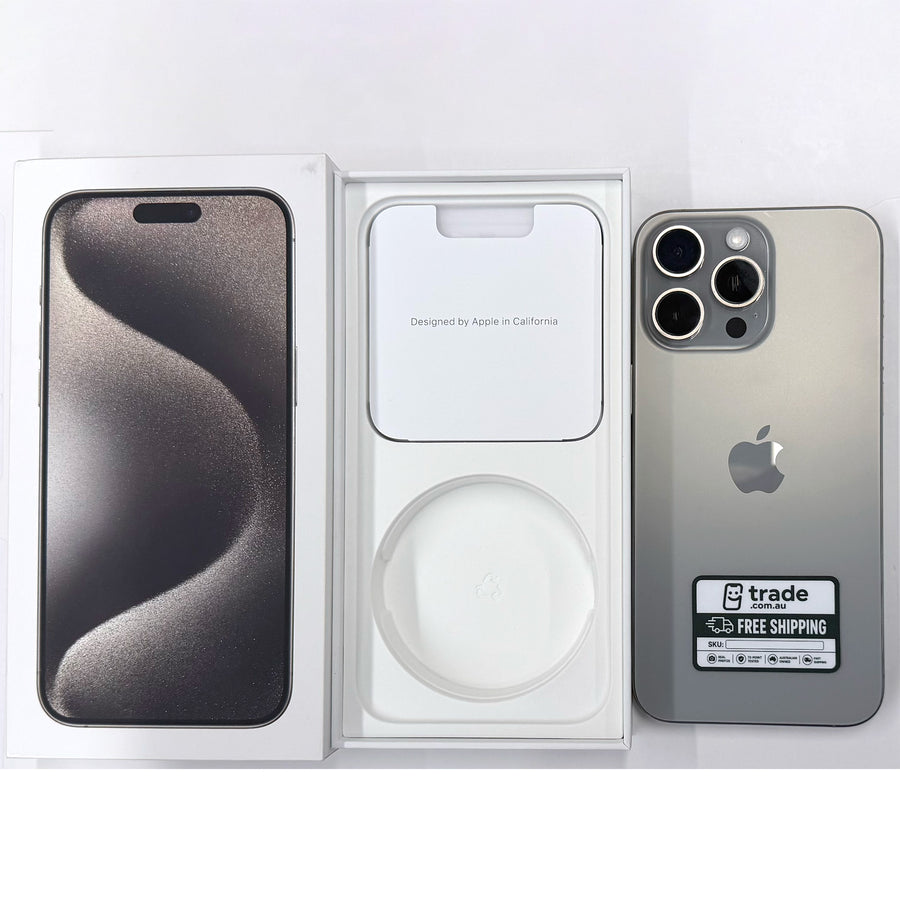 iPhone 15 Pro Max 256GB Natural Titanium 82% Battery (A Grade) T8971