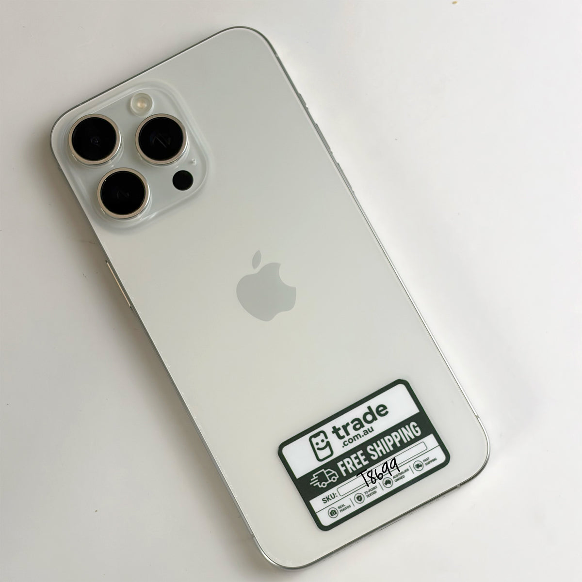 iPhone 15 Pro Max 256GB White Titanium A Grade 84% Battery - T8699