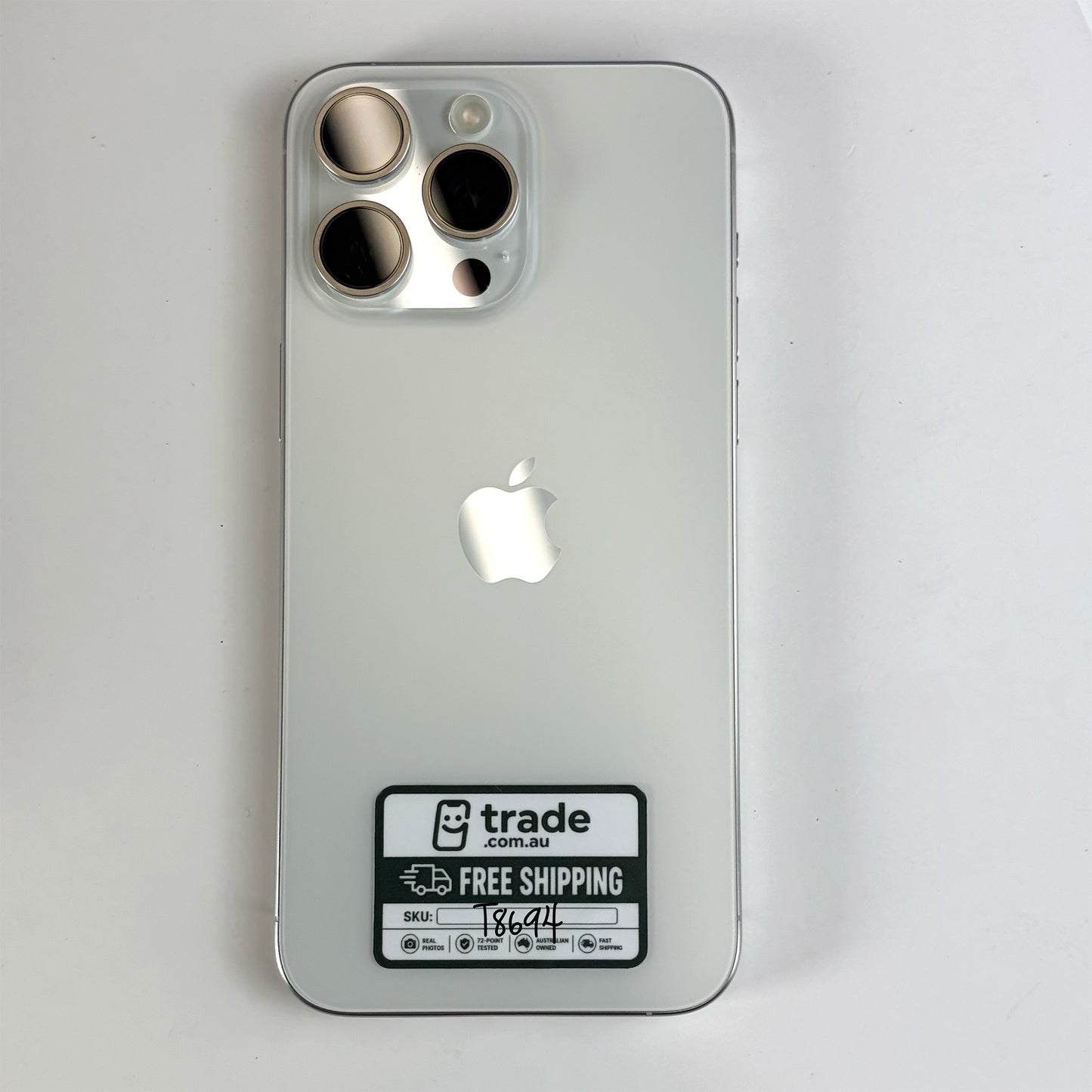 iPhone 15 Pro Max 512GB White Titanium C Grade 84% Battery - T8694