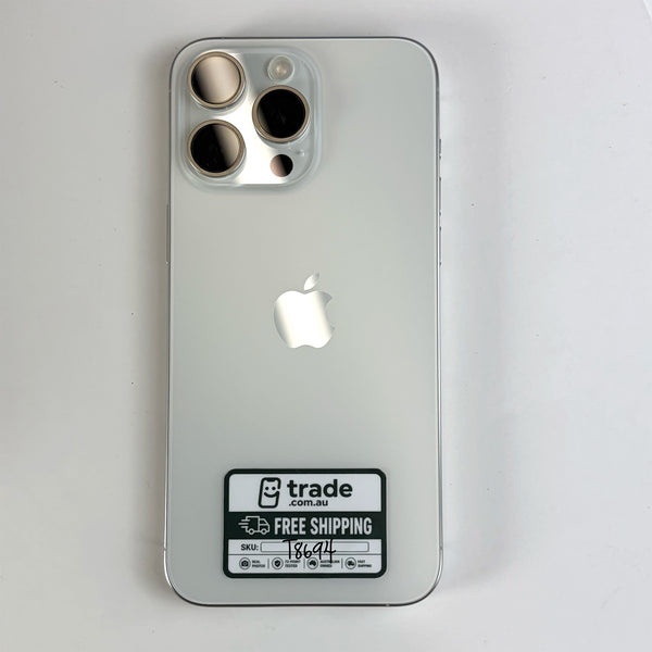 iPhone 15 Pro Max 512GB White Titanium C Grade 84% Battery - T8694