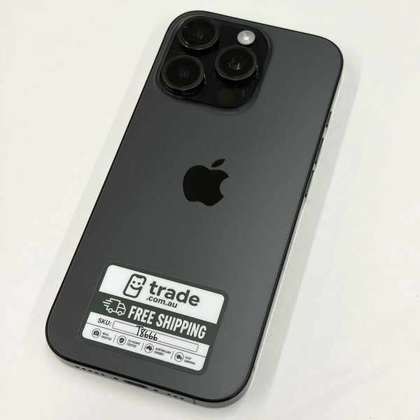 iPhone 16 Pro 128GB Black Titanium A Grade 90% Battery T8666