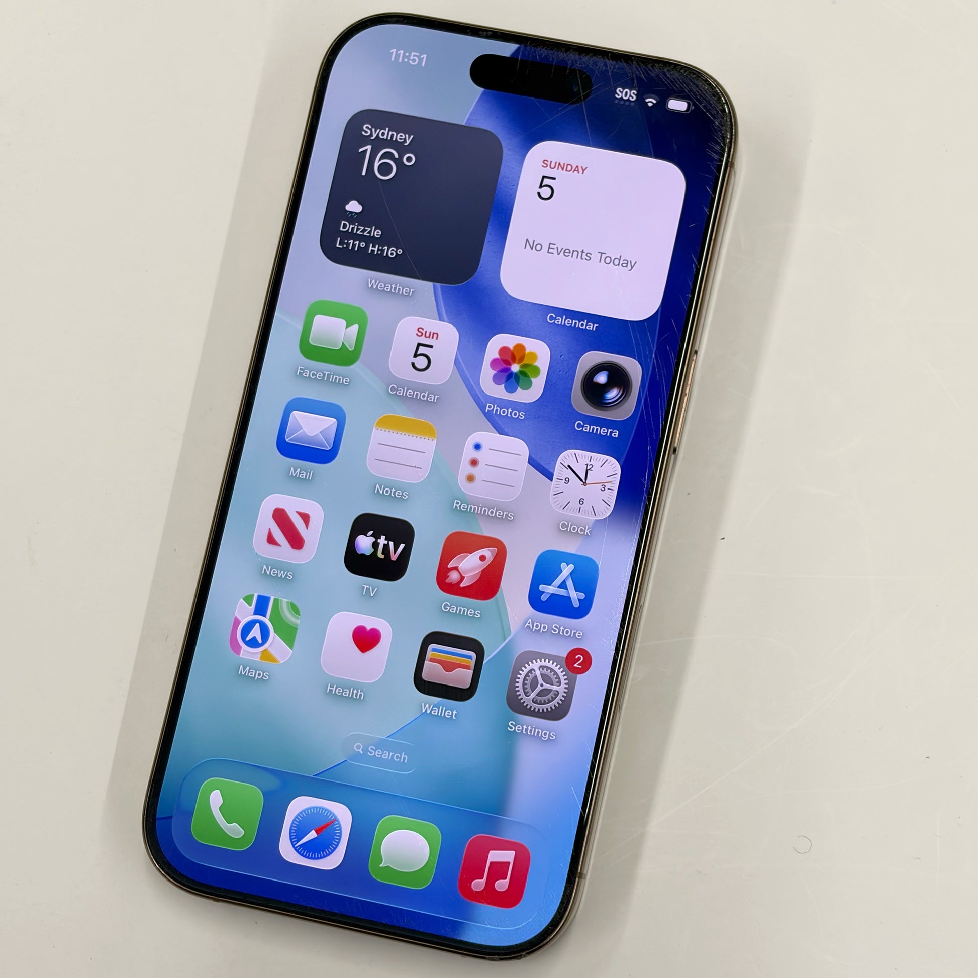 iPhone 16 Pro 128GB Desert Titanium C Grade 90% Battery T8731