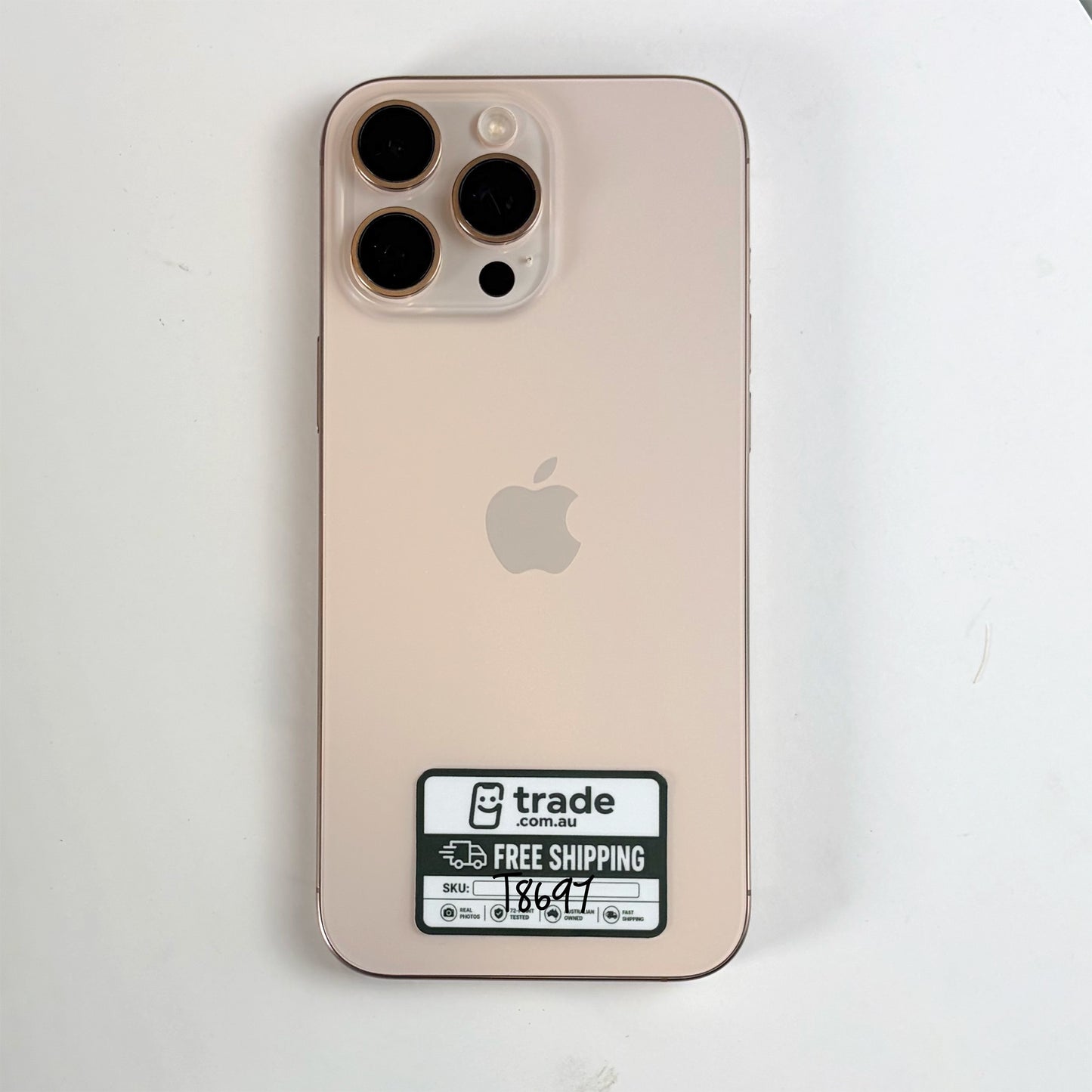 iPhone 16 Pro Max 256GB Desert Titanium A Grade 100% Battery T8698
