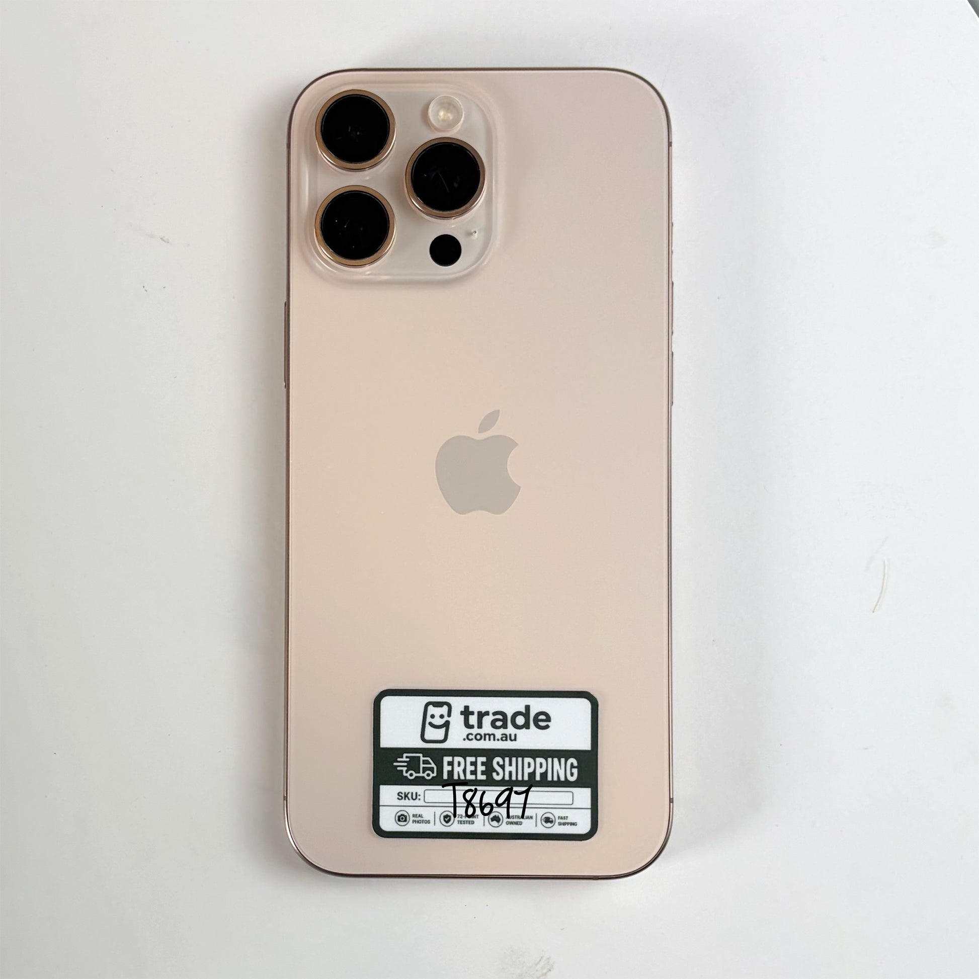 iPhone 16 Pro Max 256GB Desert Titanium A Grade 100% Battery T8698