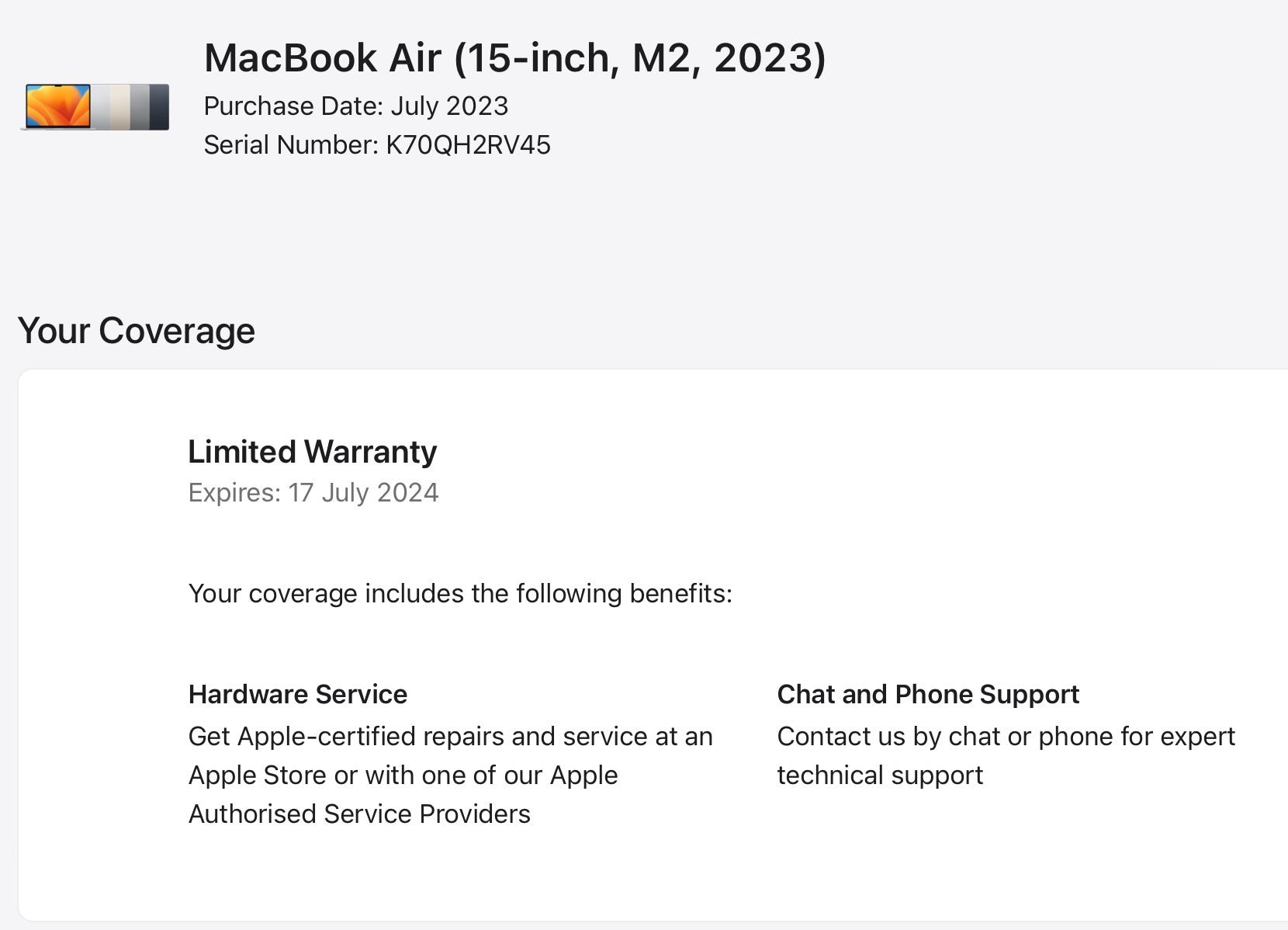 MacBook Air M2 15" A2941 - trade.com.au