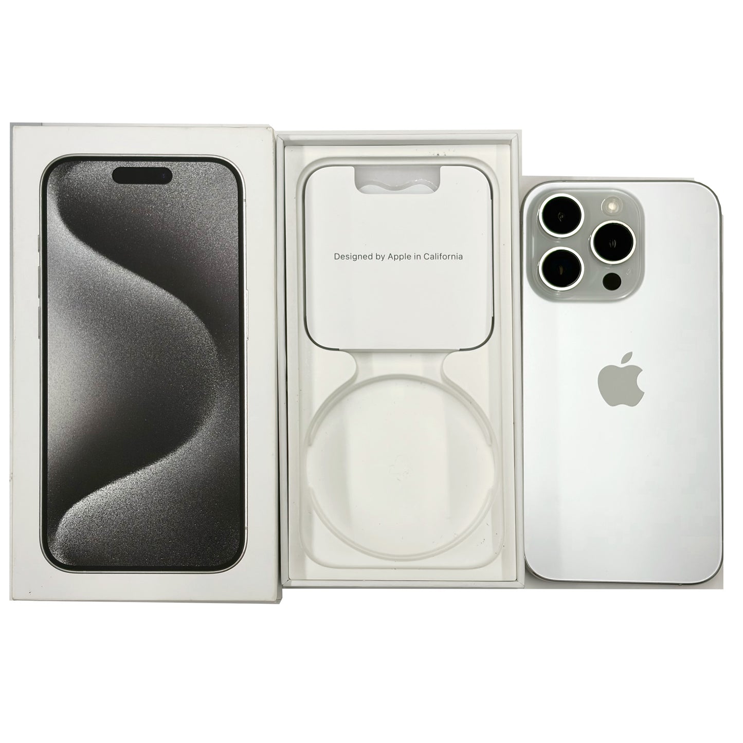 iPhone 15 Pro 256GB White Titanium A Grade 89% Battery T8640