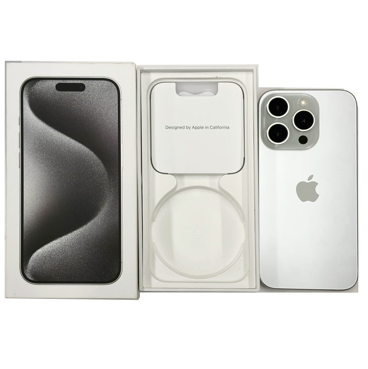 iPhone 15 Pro 256GB White Titanium A Grade 89% Battery T8640