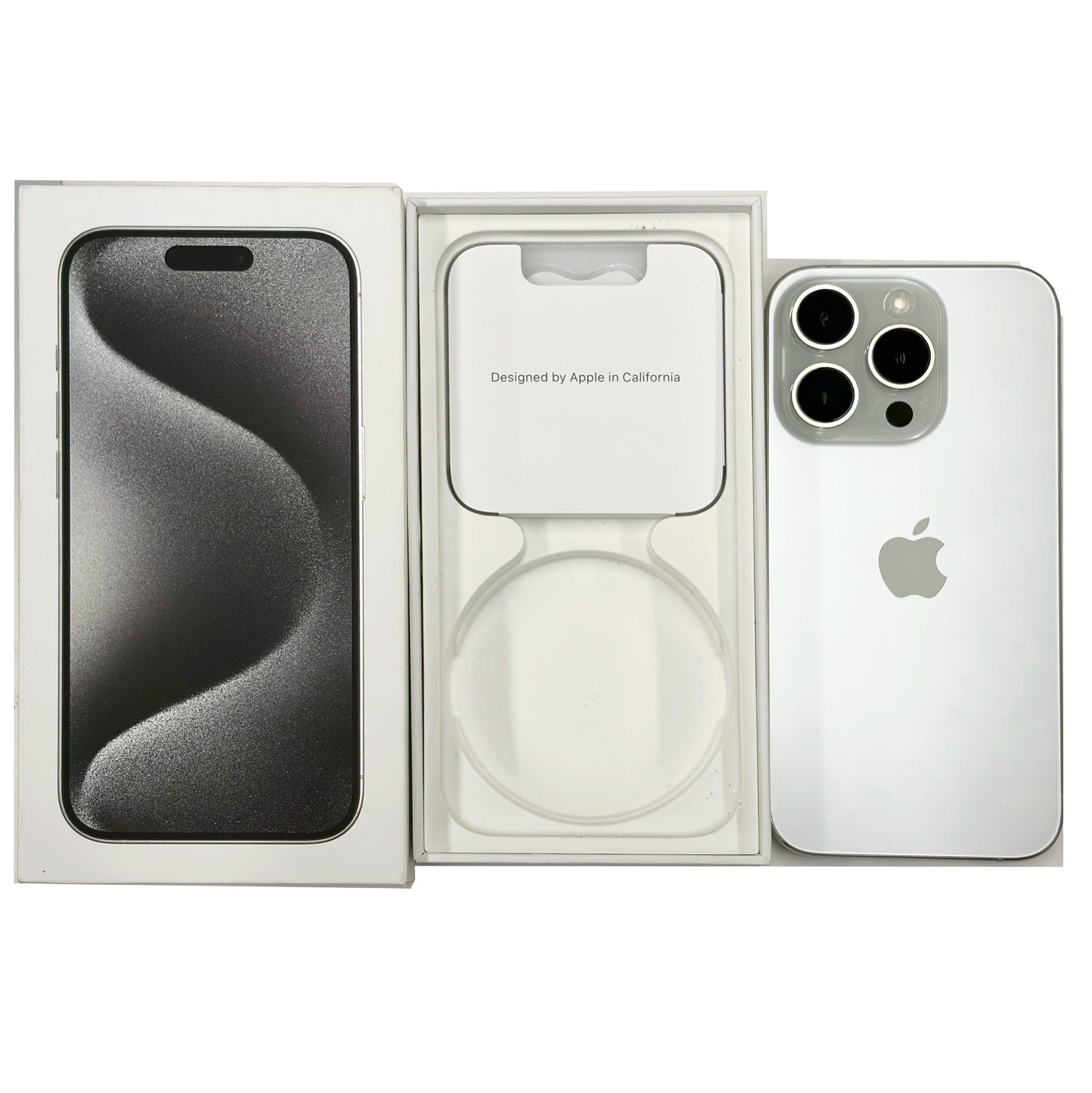 iPhone 15 Pro 256GB White Titanium A Grade 89% Battery T8640