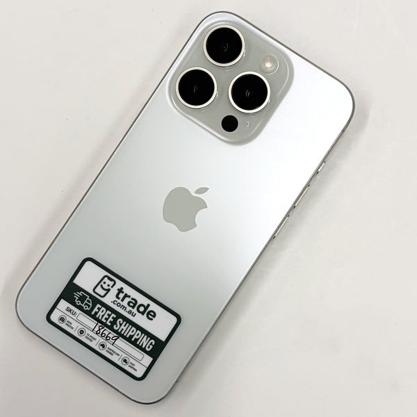 iPhone 15 Pro 256GB White Titanium 89% Battery B Grade T8669